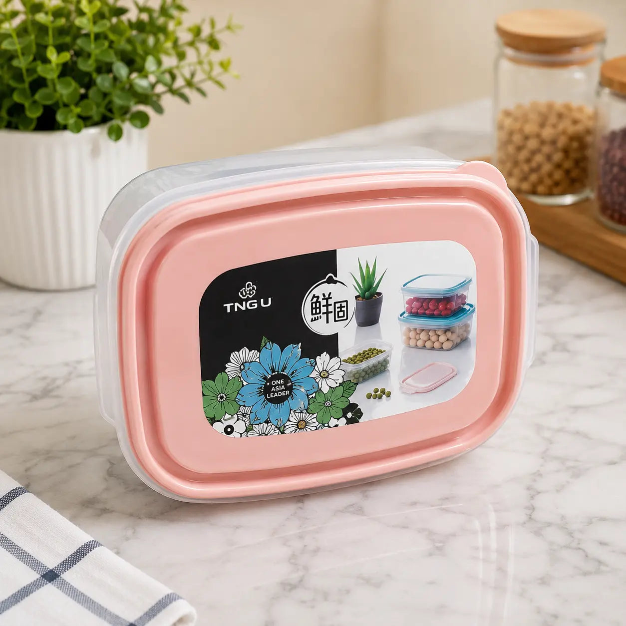 3-Piece Rectangular Food Storage Container Set with Lids