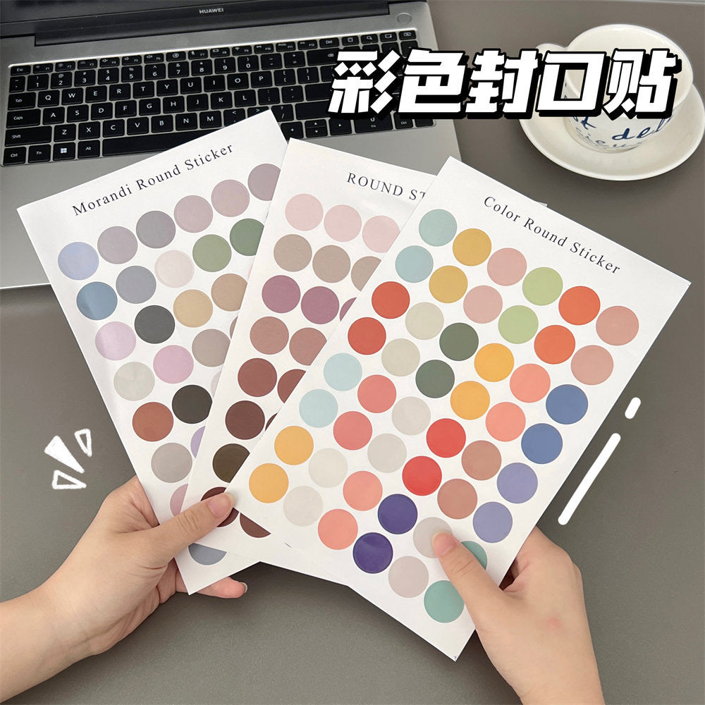 Round Colorful Sticker Sheet