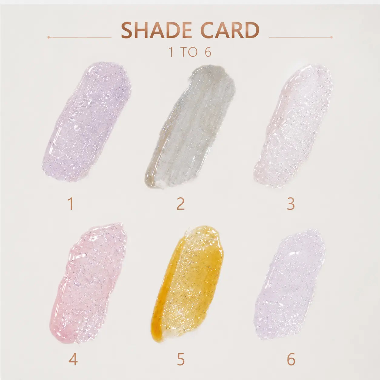 Glitter Lip Gloss 6 Shimmer Shades