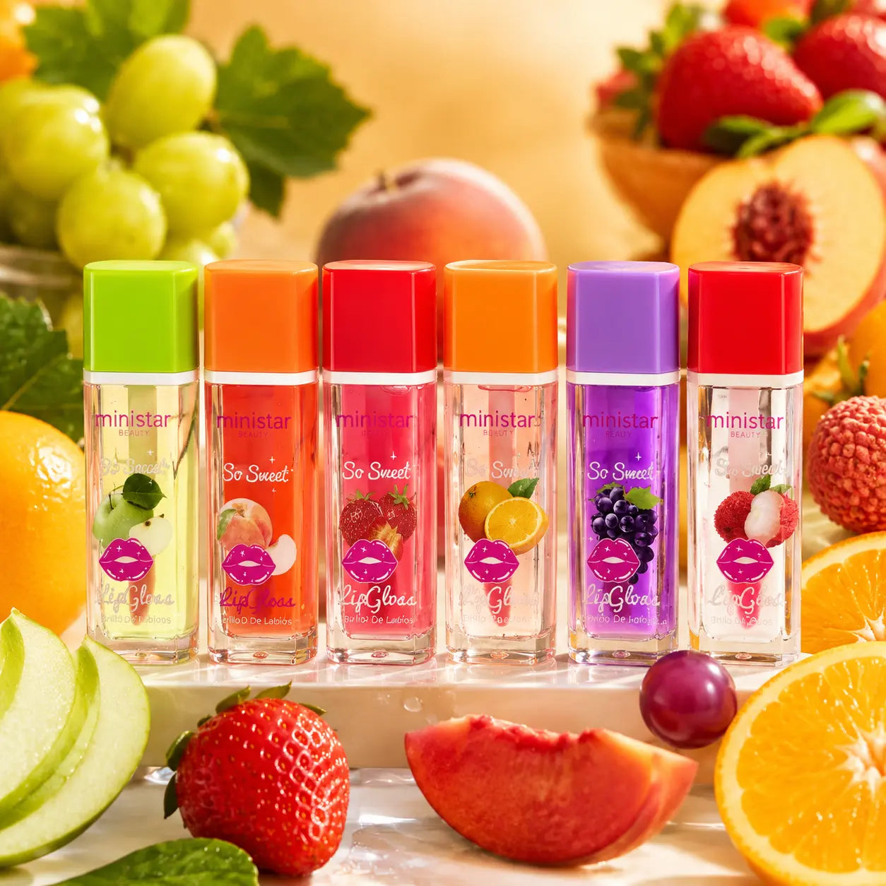So Sweet Fruity Lip Gloss 6 Flavors