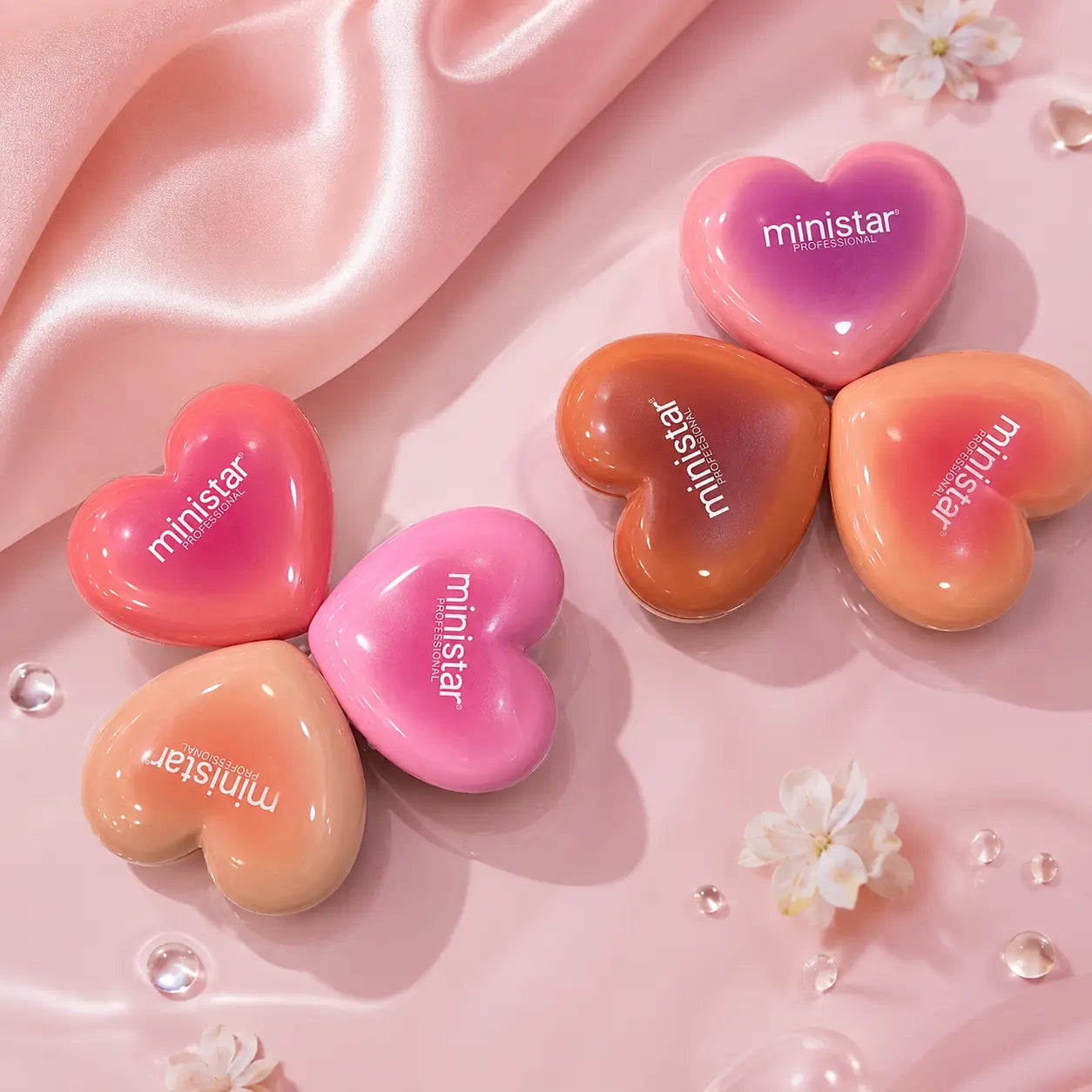 Heart Shaped Cream Blush with Mirror