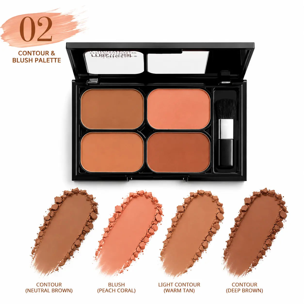Quattro Professional Contour & Blush Palette 4 Color Face Palette