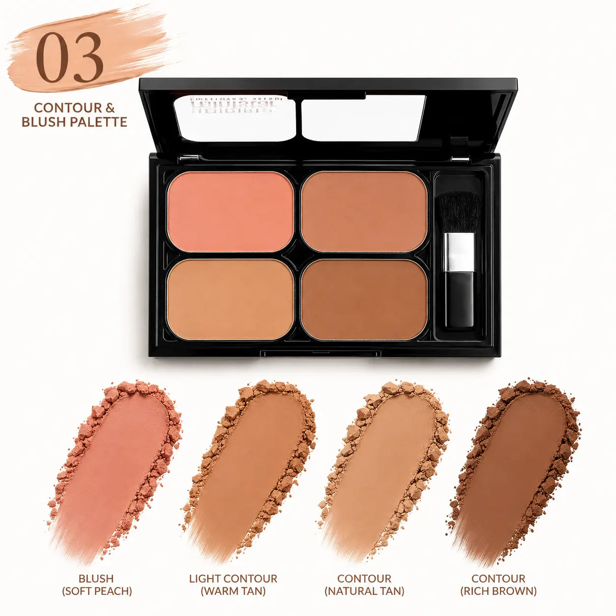 Quattro Professional Contour & Blush Palette 4 Color Face Palette