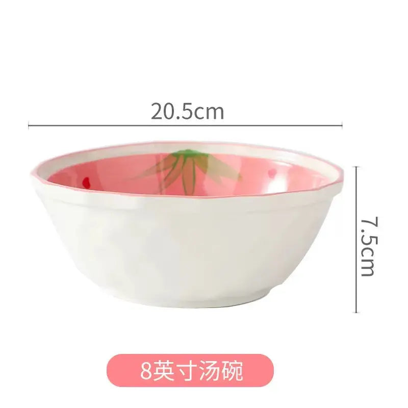Strawberry Sweetheart Ceramic Serving Bowl Sparkels  Sparkels