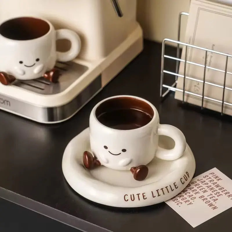 Cute Little Cup Ceramic Mug Set Sparkels  Sparkels