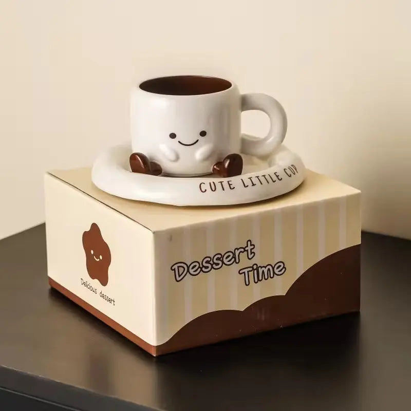 Cute Little Cup Ceramic Mug Set Sparkels  Sparkels