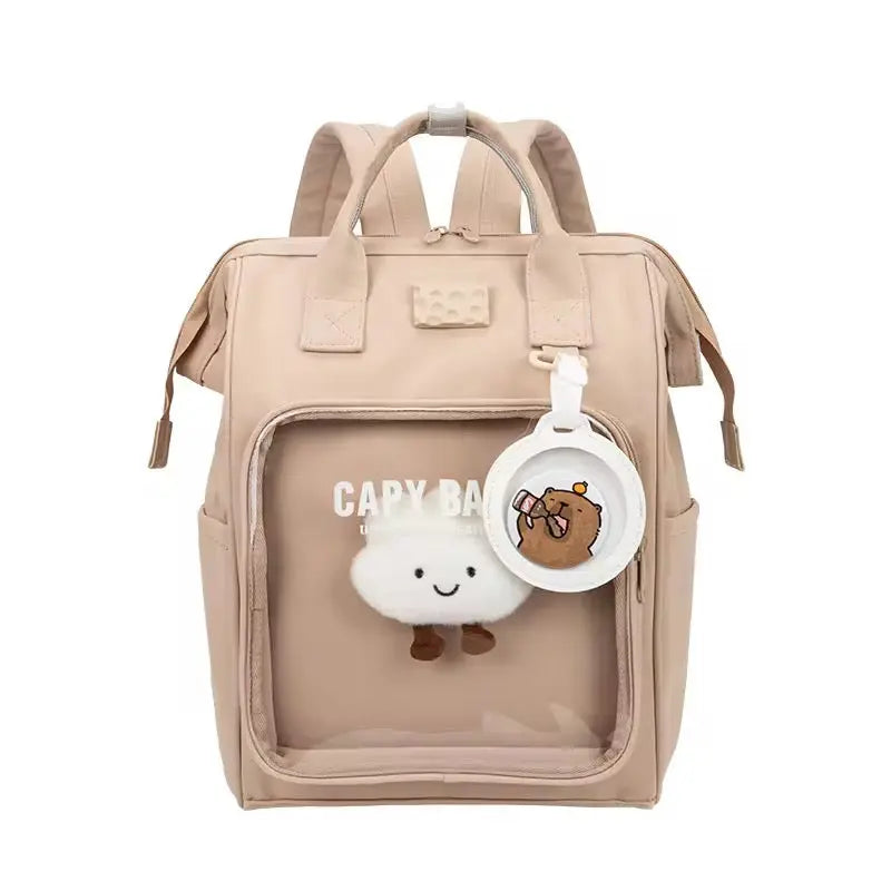 Cute Capybara Transparent Backpack Sparkels  Sparkels