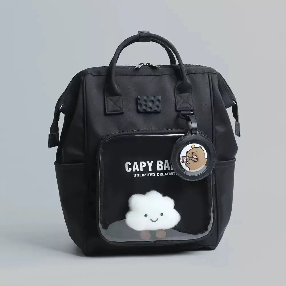 Cute Capybara Transparent Backpack Sparkels  Sparkels