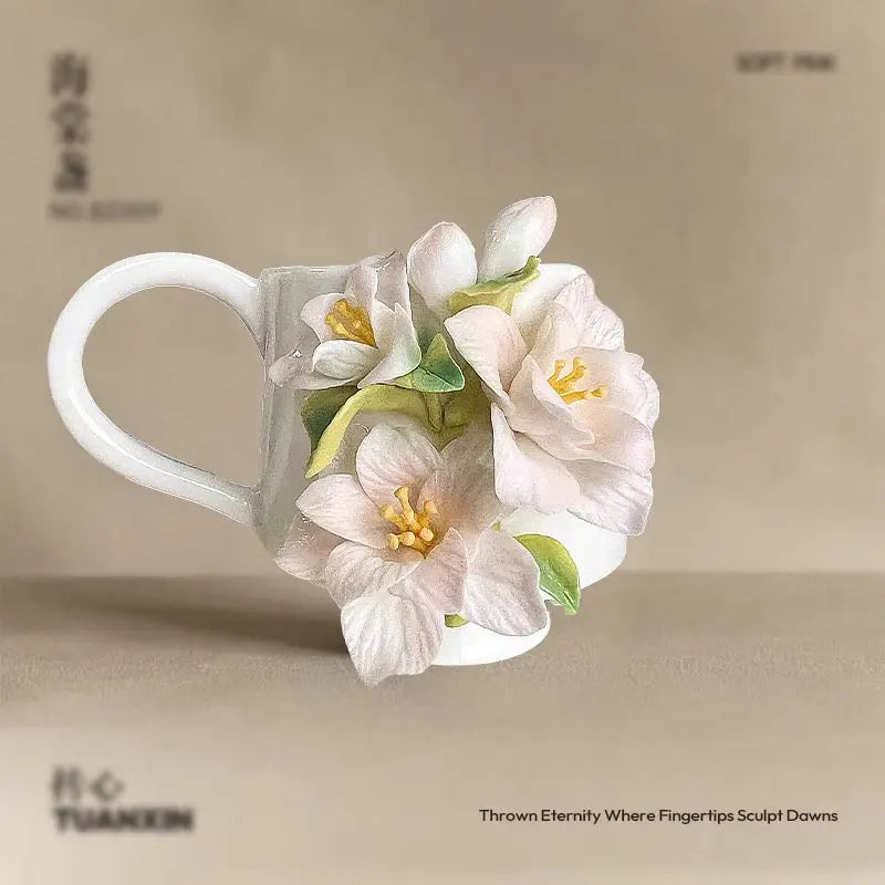 Bloom Sculpted Ceramic Mug Sparkels  Sparkels