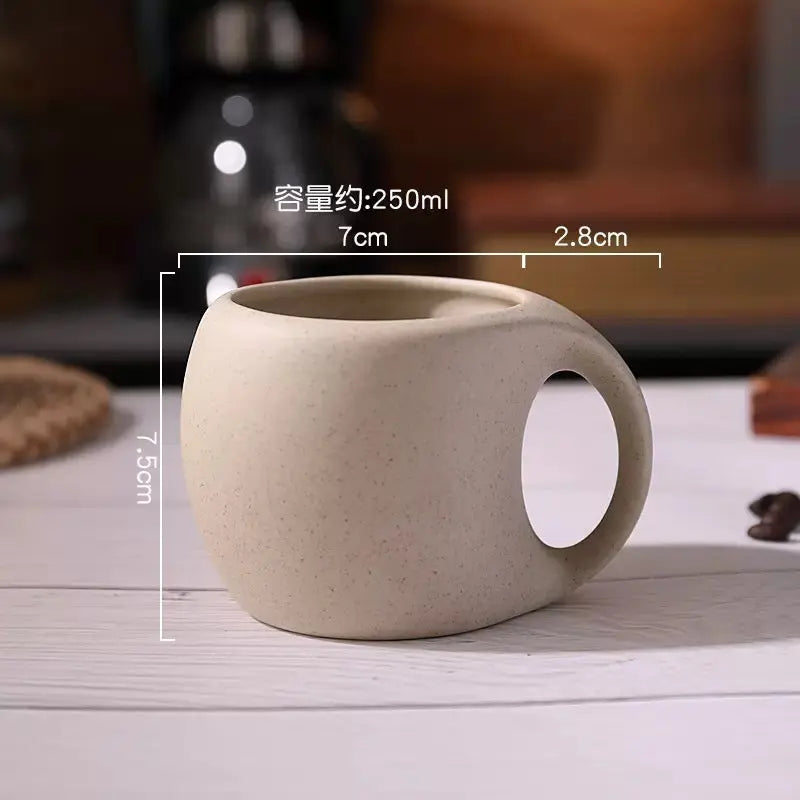 Minimalist Stoneware Ceramic Cup & Saucer Sparkels  Sparkels