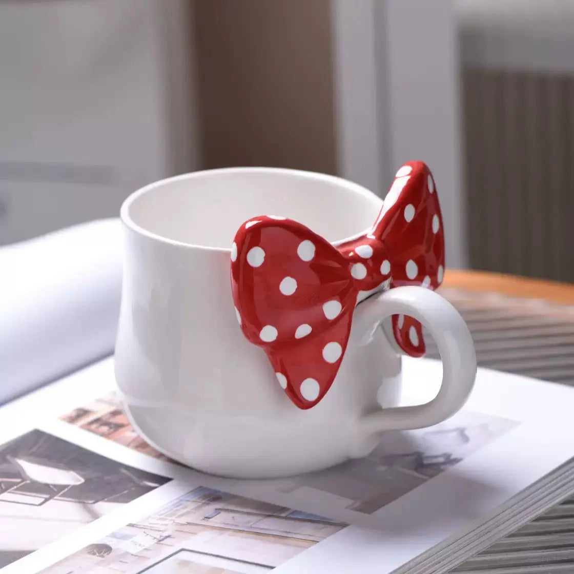 Polka Bow Ceramic Mug Sparkels  Sparkels