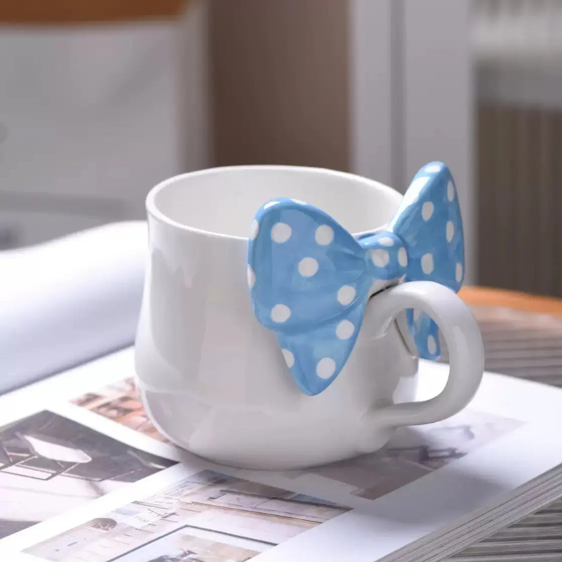 Polka Bow Ceramic Mug Sparkels  Sparkels