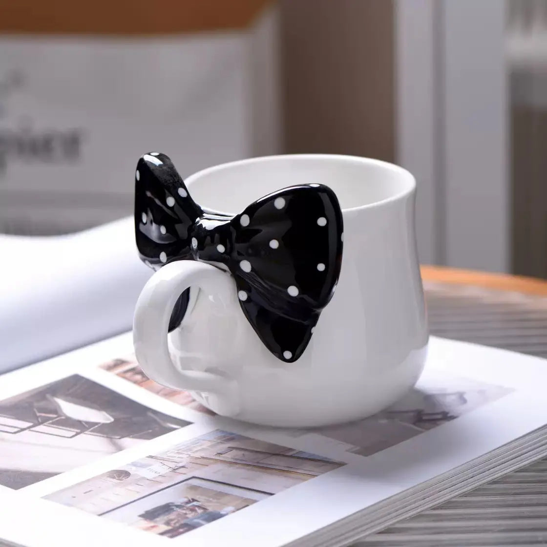 Polka Bow Ceramic Mug Sparkels  Sparkels