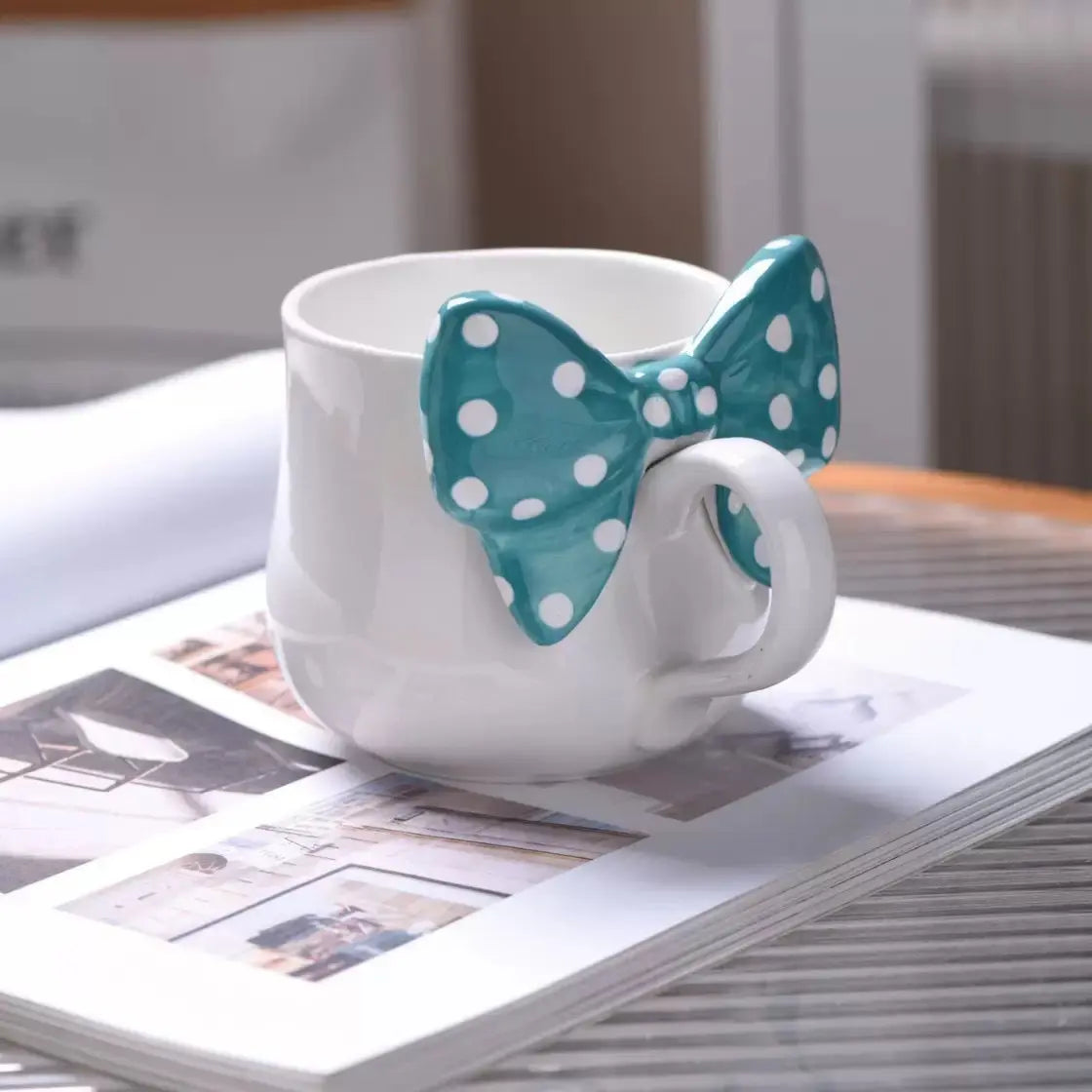Polka Bow Ceramic Mug Sparkels  Sparkels