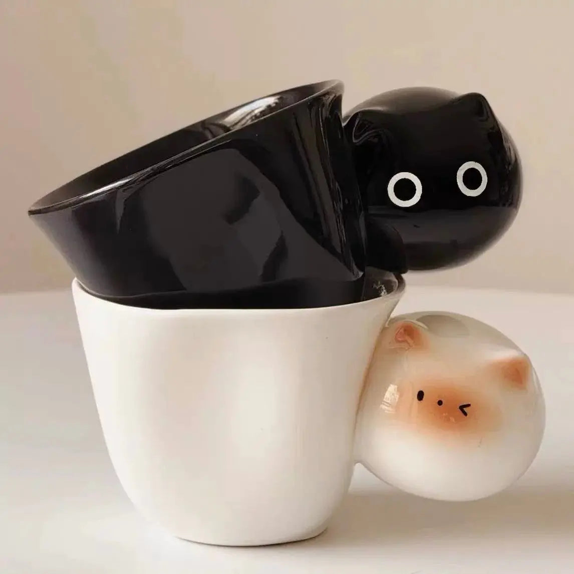 Peekaboo Cat Ceramic Mug Sparkels  Sparkels