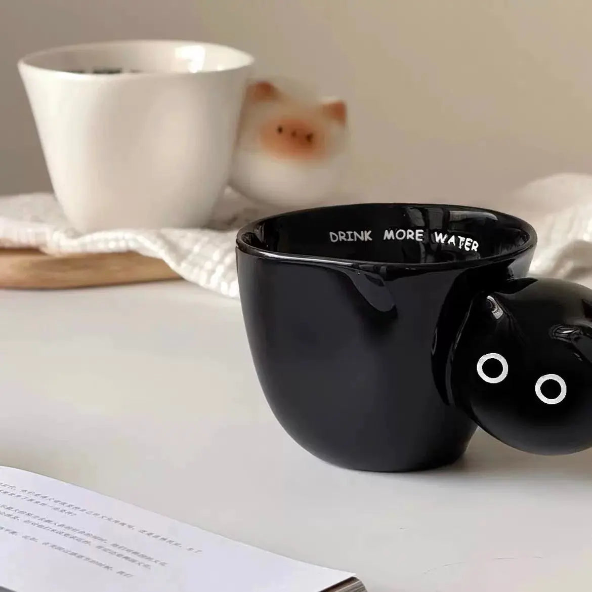 Peekaboo Cat Ceramic Mug Sparkels  Sparkels