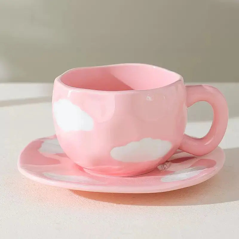 Pastel Cloud Ceramic Cup & Saucer Sparkels  Sparkels