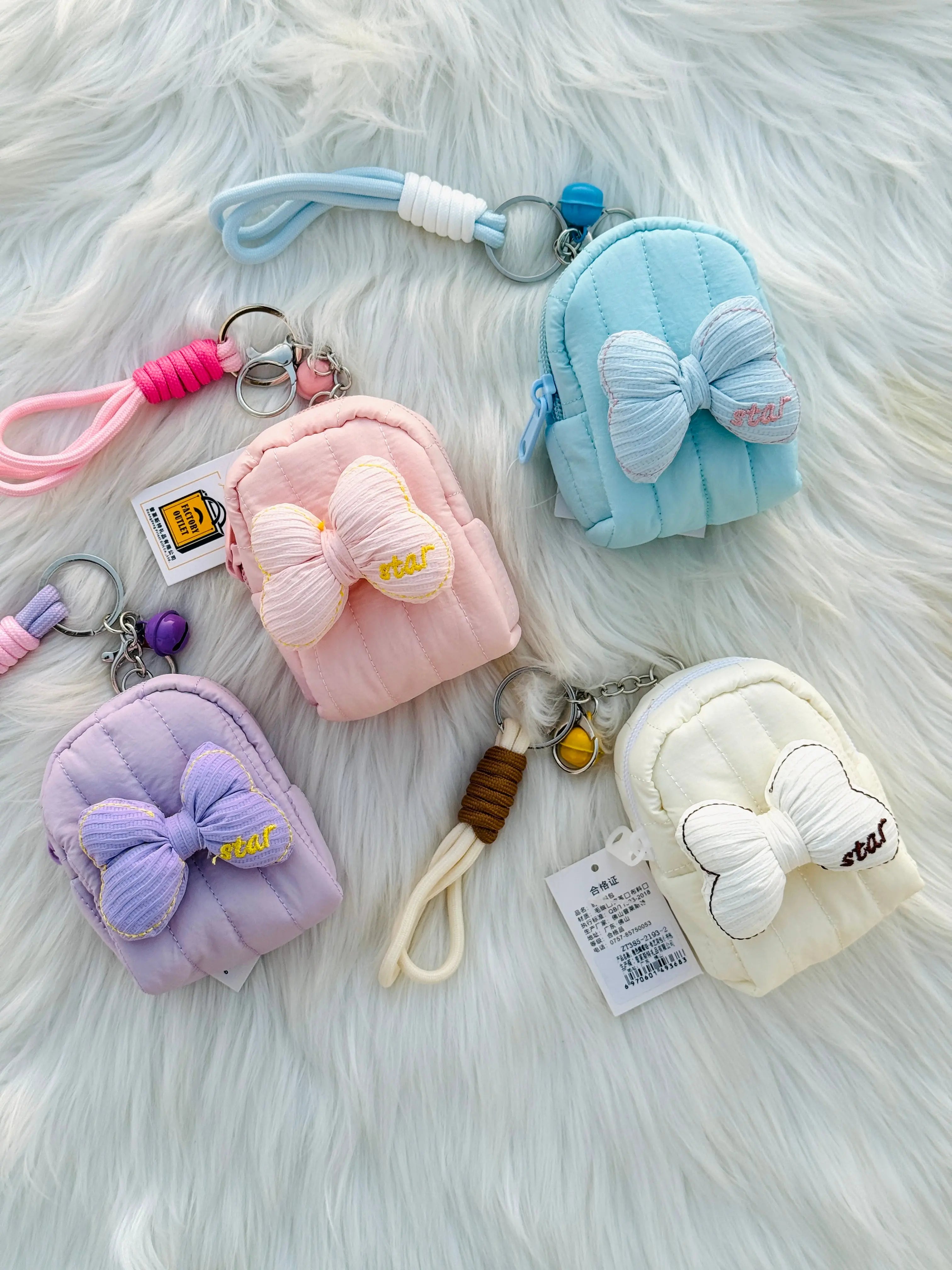 Cute Bow Mini Backpack Coin Pouch Sparkels  Sparkels