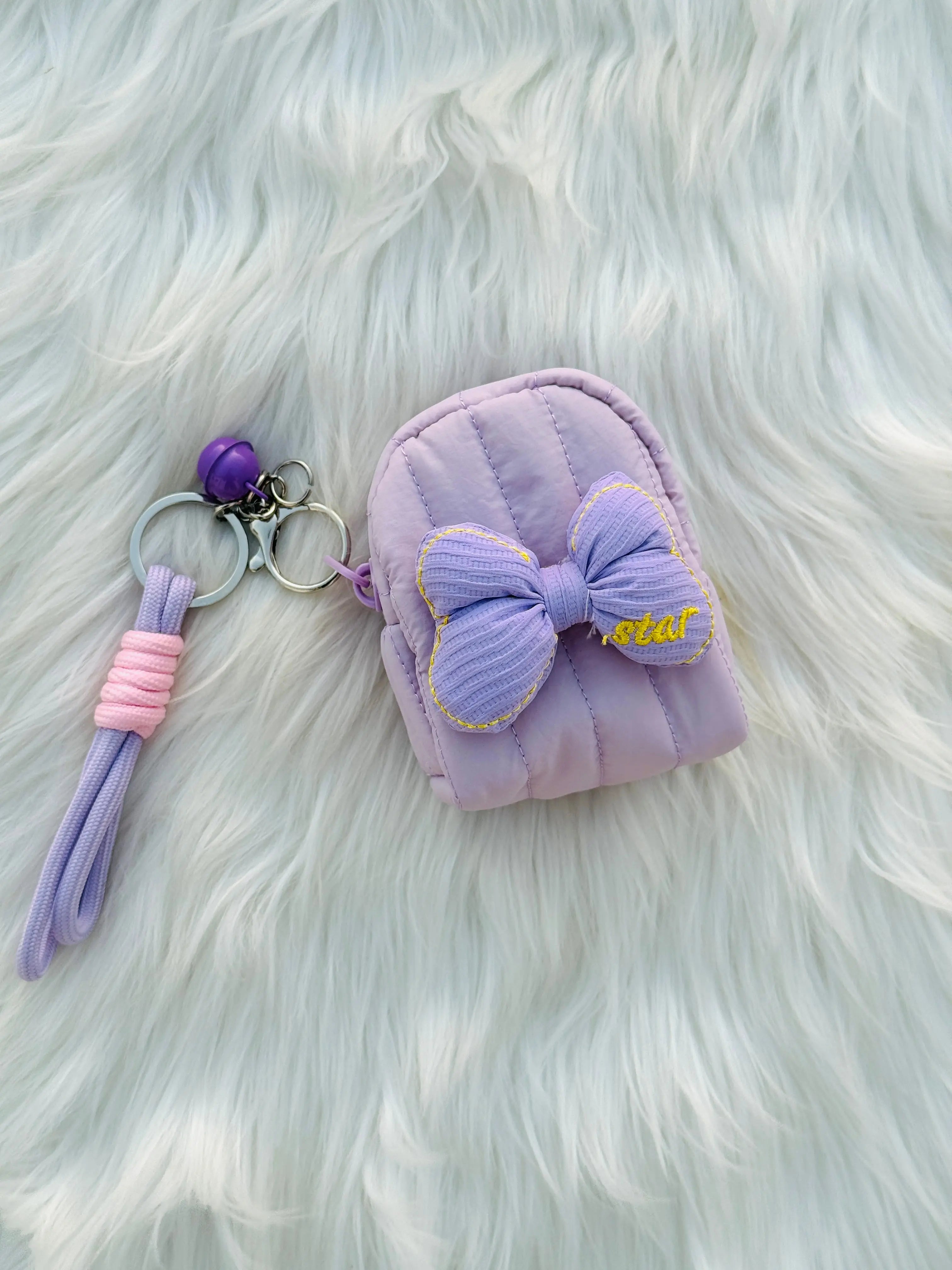 Cute Bow Mini Backpack Coin Pouch Sparkels  Sparkels