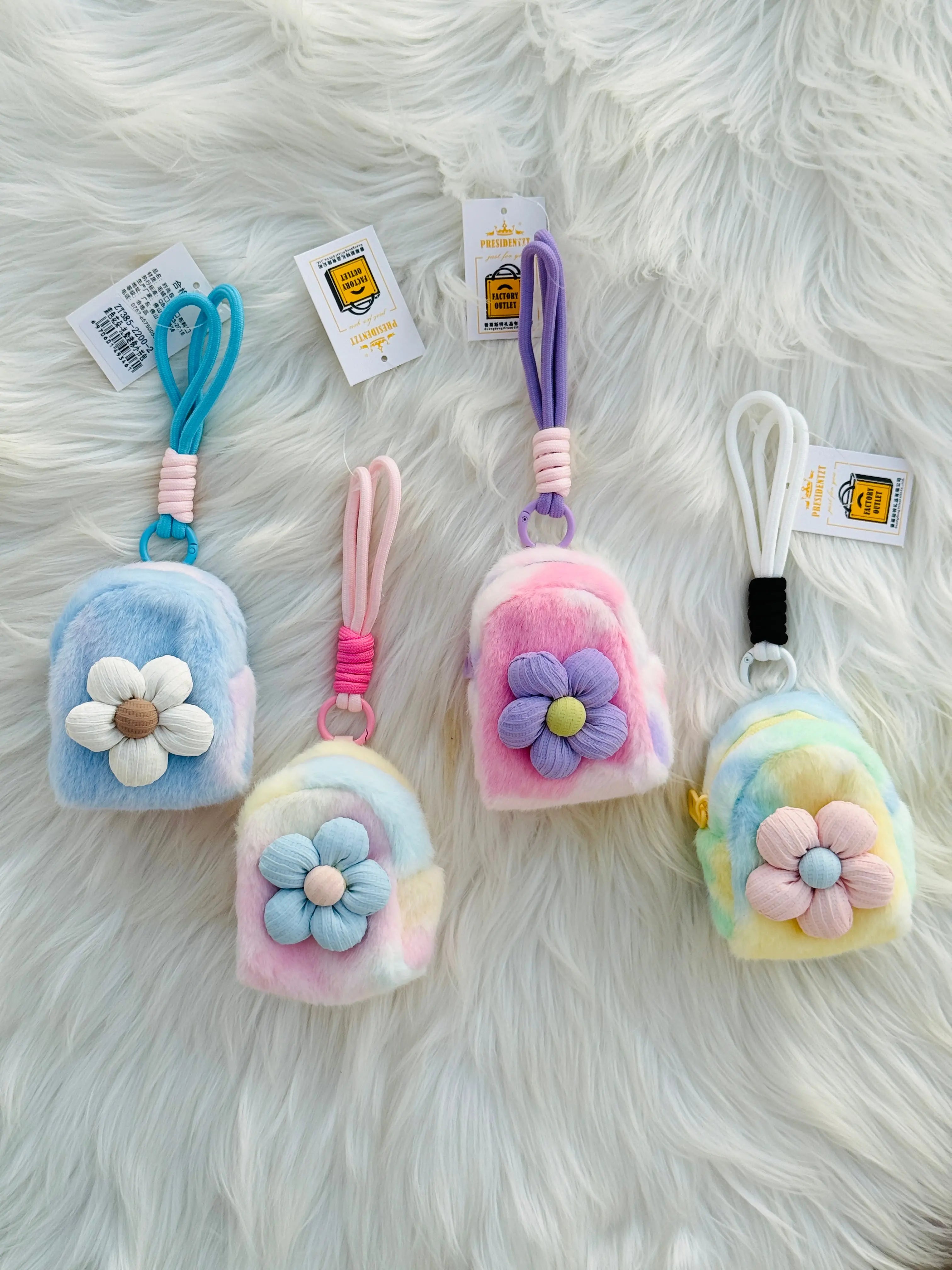 Cute Flower Mini Backpack Keychain Pouch Sparkels  Sparkels