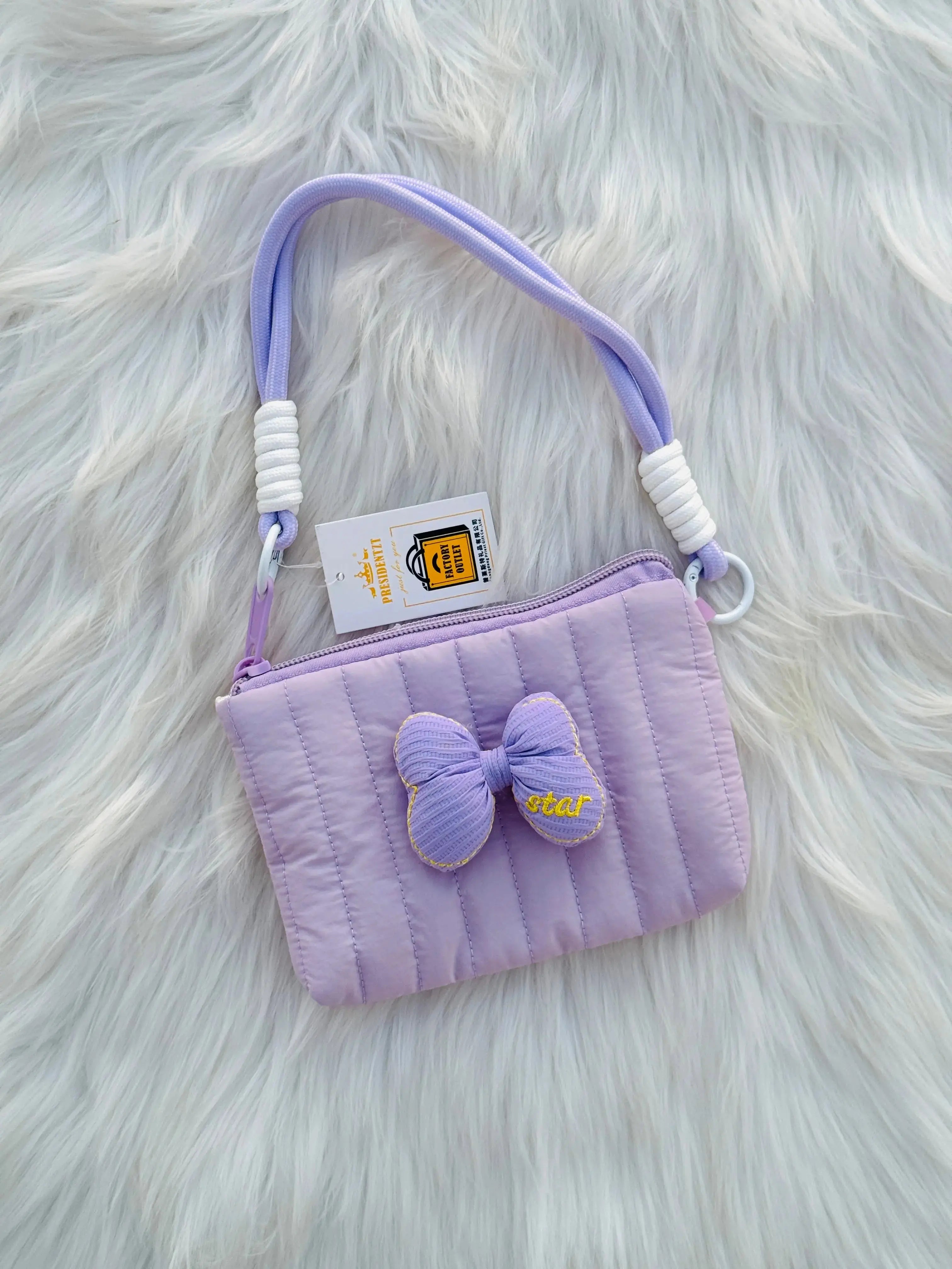 Cute Pastel Bow Mini Handbag Soft Girl Small Purse for Girls Sparkels  Sparkels