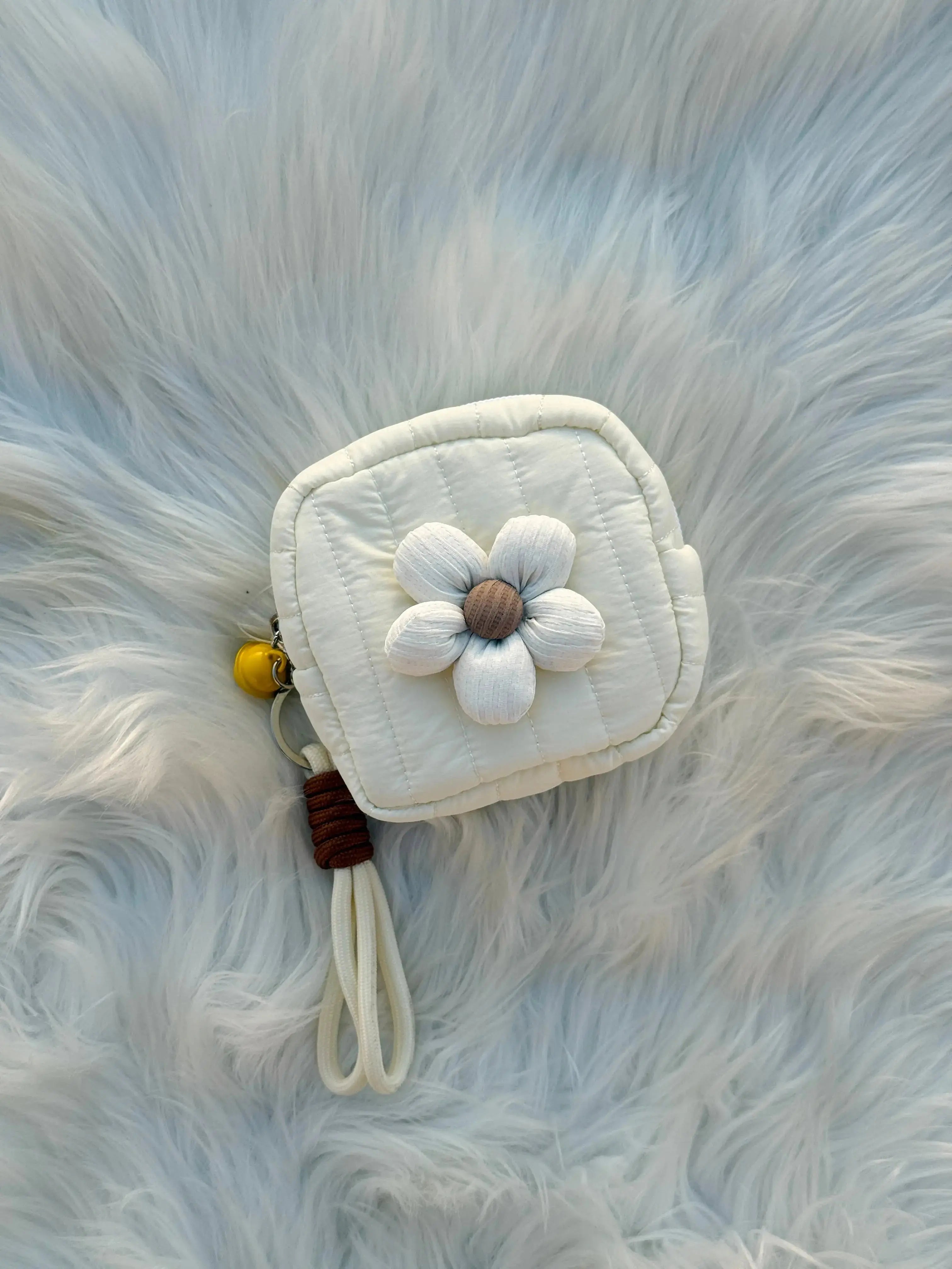 Cute Pastel Flower Coin Pouch Keychain Sparkels  Sparkels