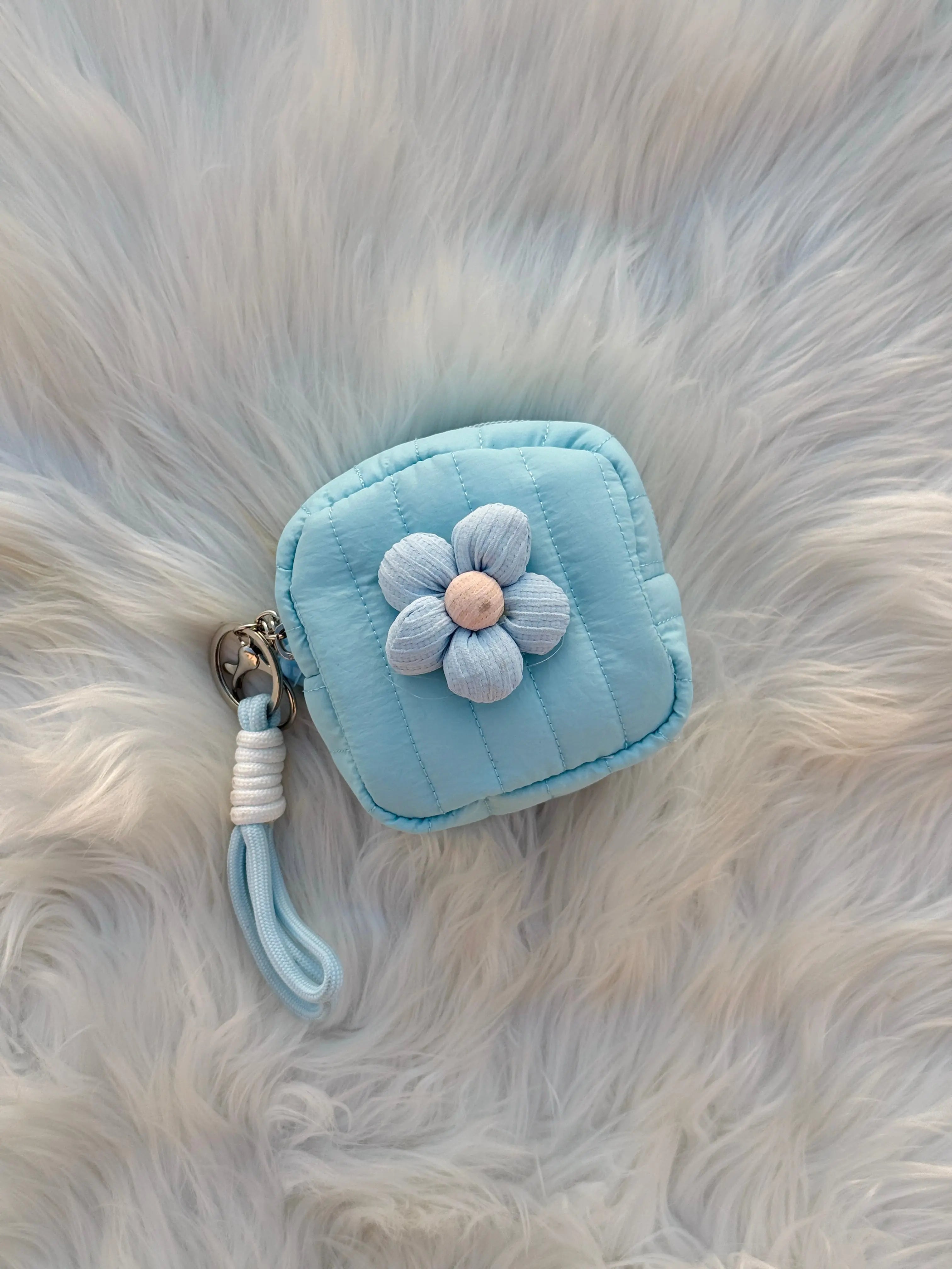 Cute Pastel Flower Coin Pouch Keychain Sparkels  Sparkels