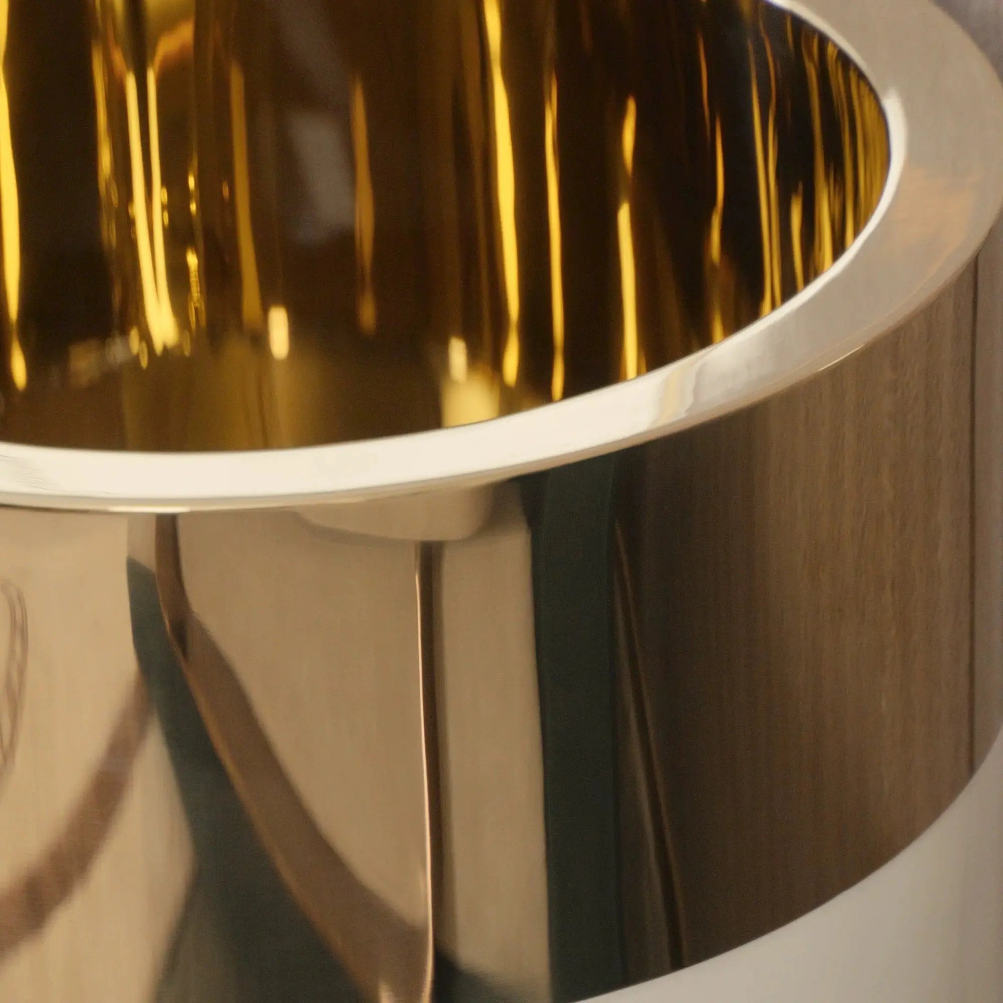 Luxury Gold Rim Tall Planter Modern Decorative Indoor Plant Pot