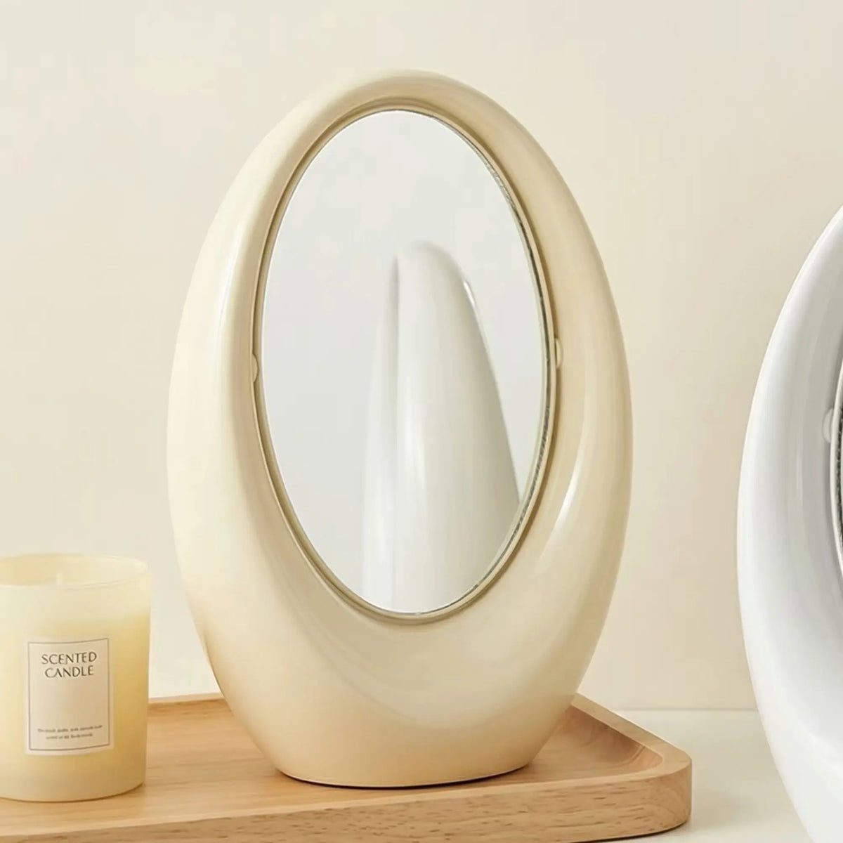 Modern Rotating Oval Vanity & Decorative Table Mirror