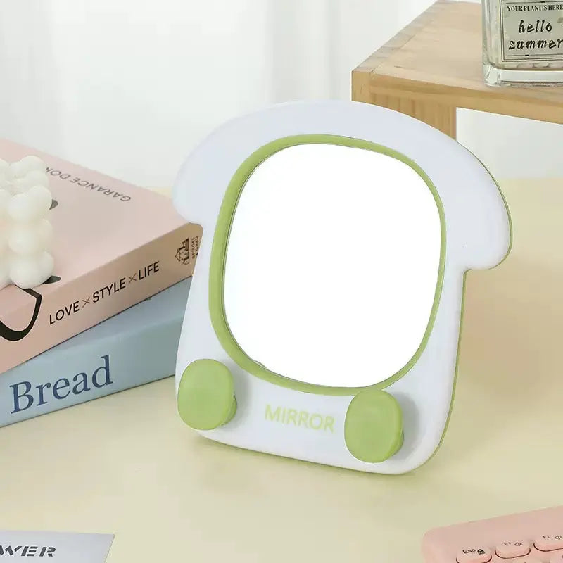 Cute Toast Shaped Adjustable Cosmetic Table Mirror