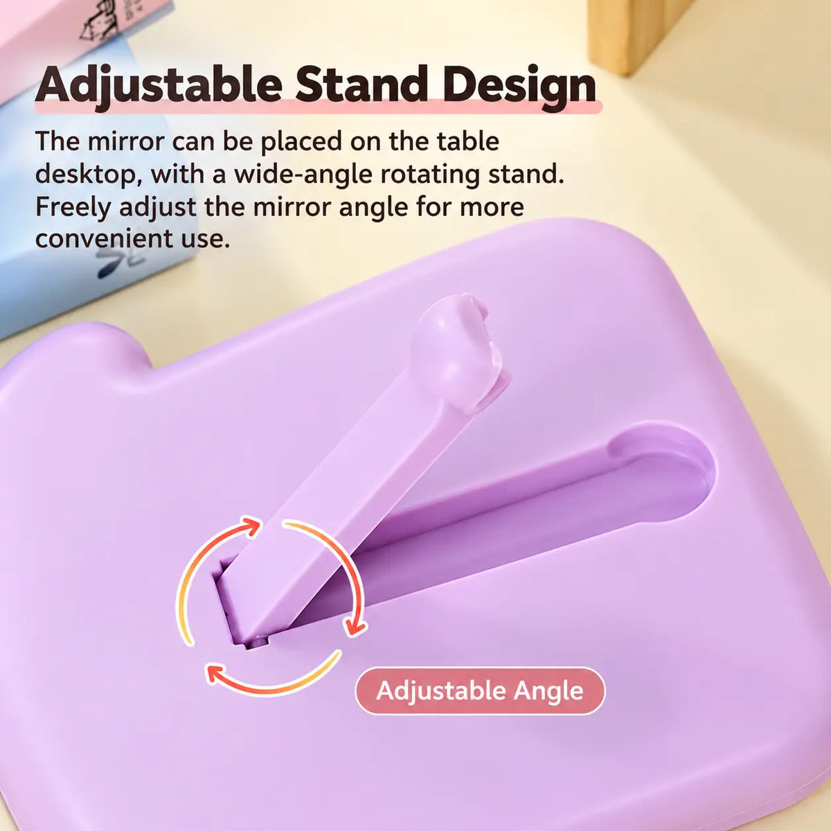Cute Toast Shaped Adjustable Cosmetic Table Mirror