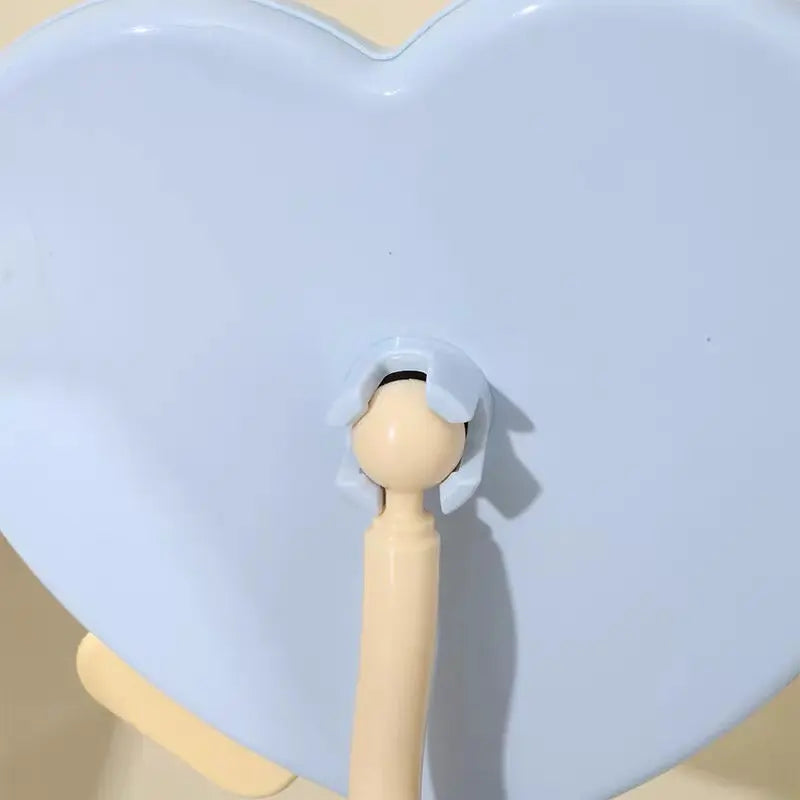 Cute Heart Shaped Table Mirror with Jewelry Tray