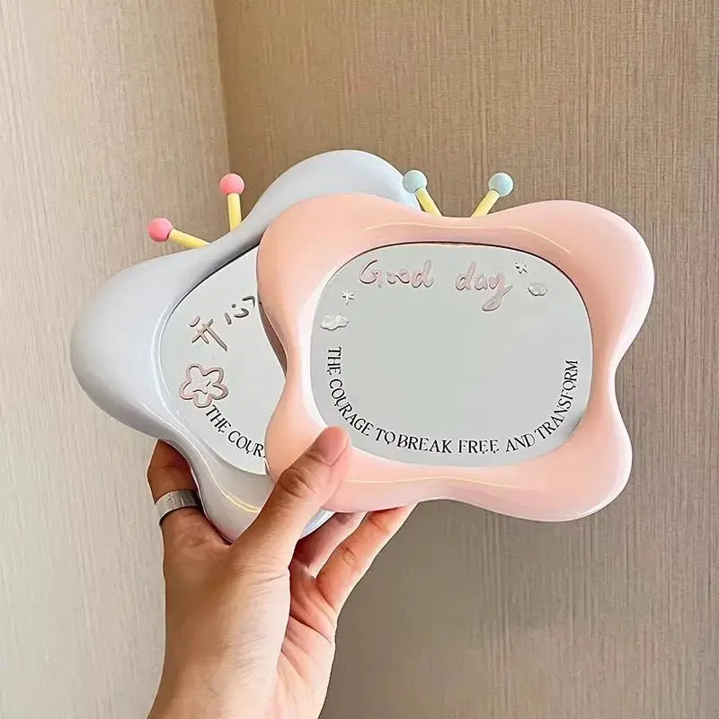 Cute Butterfly Shaped Table Mirror Pastel Vanity Mirror