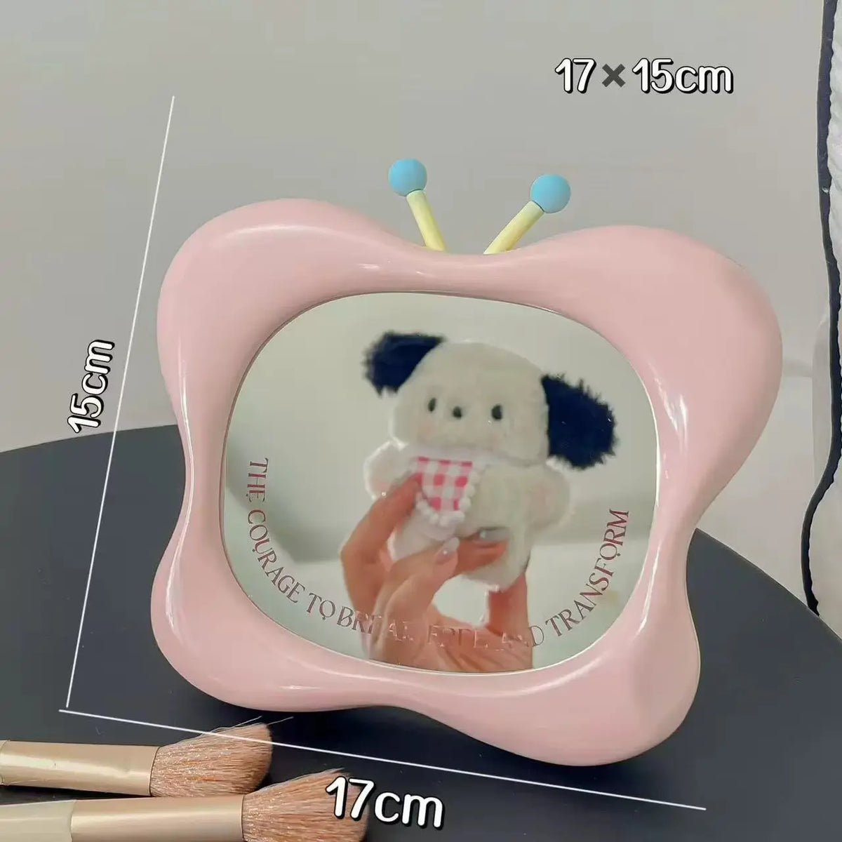 Cute Butterfly Shaped Table Mirror Pastel Vanity Mirror