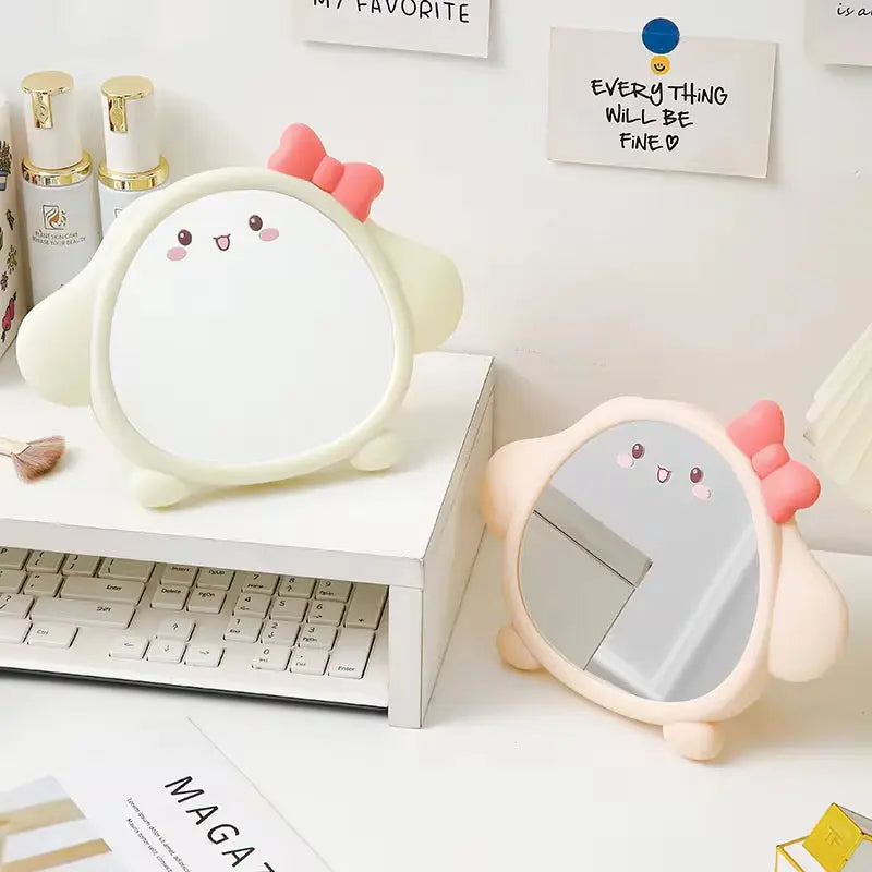 Cute Kawaii Bow Character Makeup Mirror