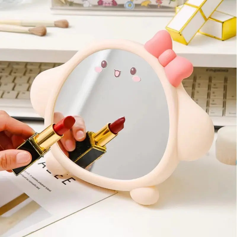 Cute Kawaii Bow Character Makeup Mirror
