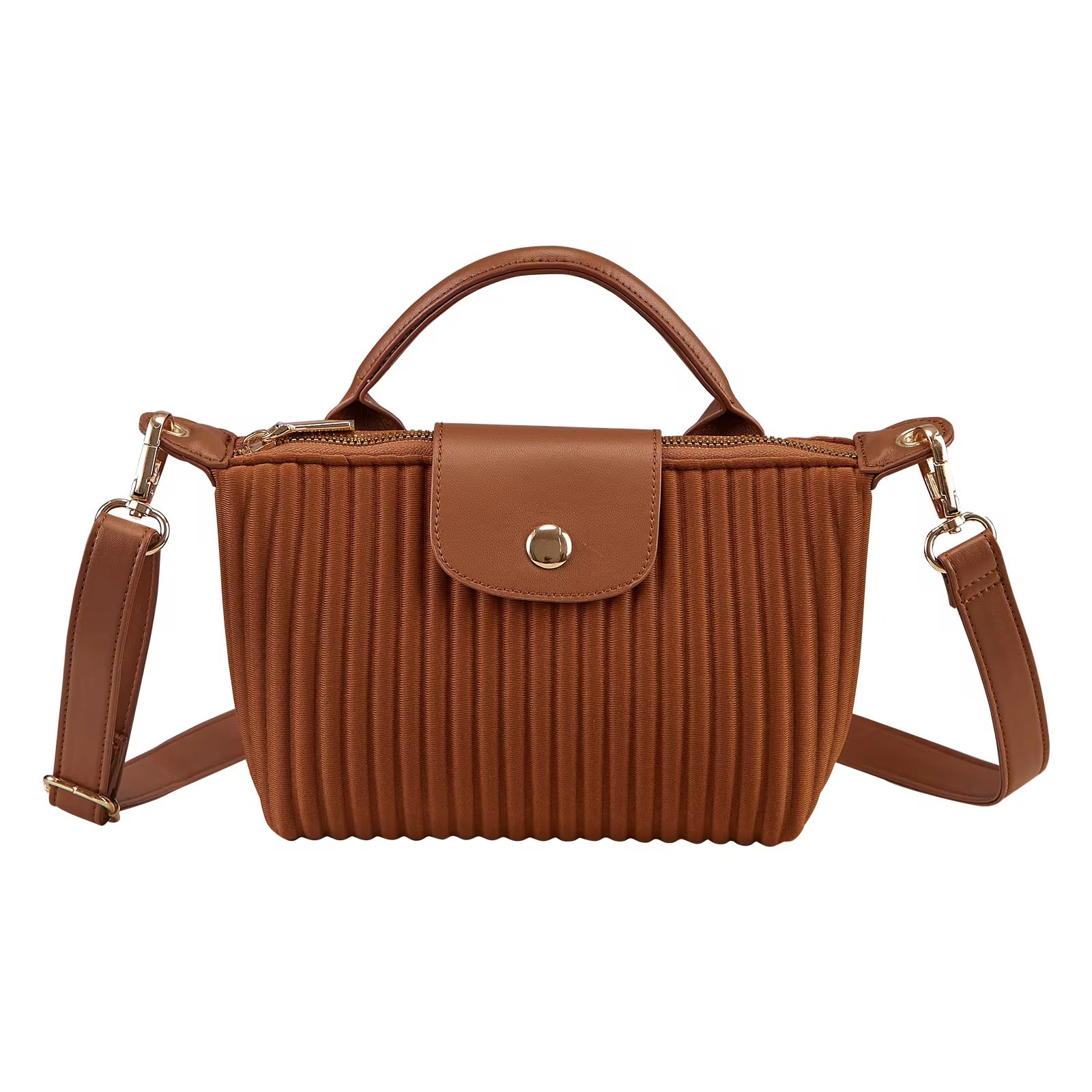 Pleated Mini Crossbody Bag Lightweight & Chic Everyday Purse