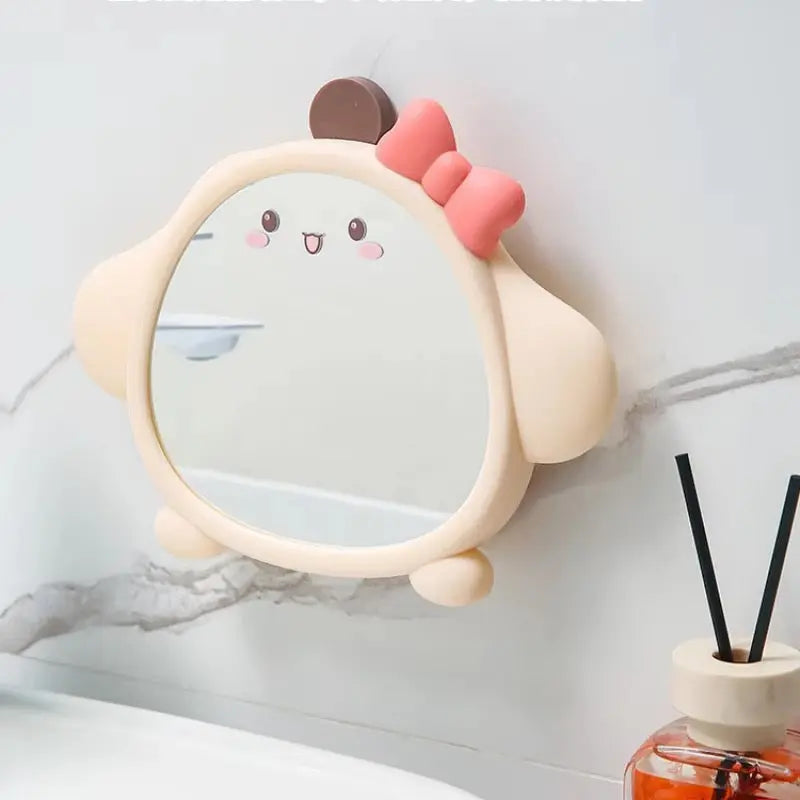 Cute Kawaii Bow Character Makeup Mirror