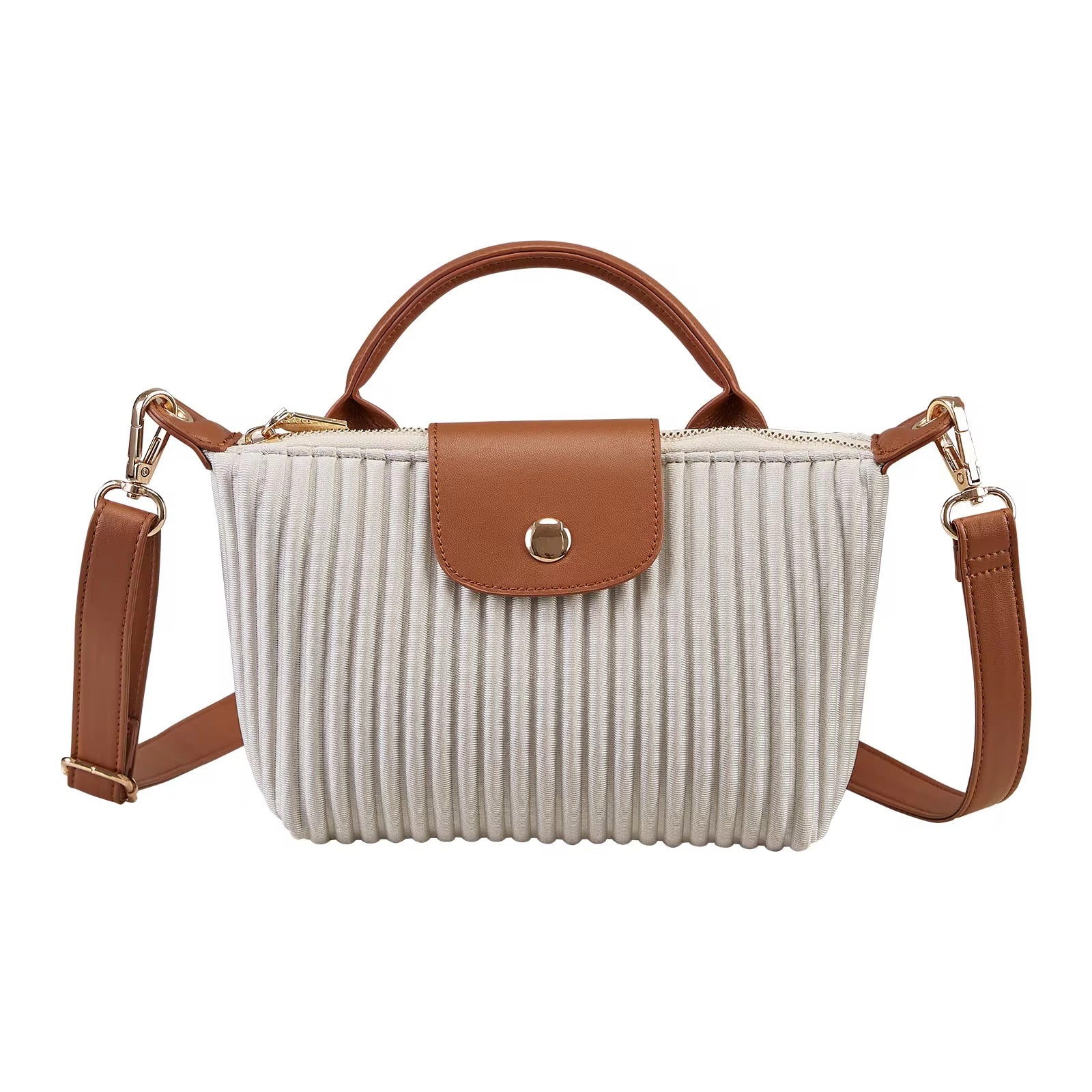 Pleated Mini Crossbody Bag Lightweight & Chic Everyday Purse