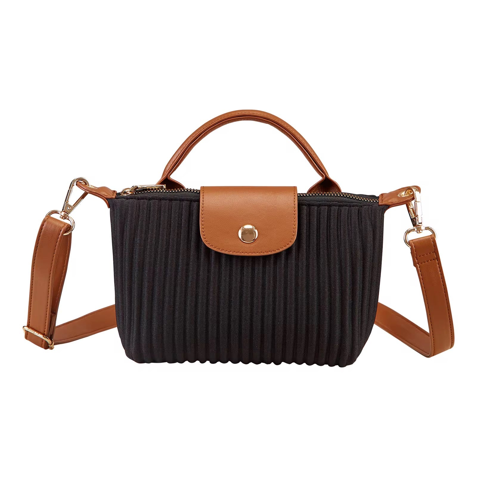 Pleated Mini Crossbody Bag Lightweight & Chic Everyday Purse