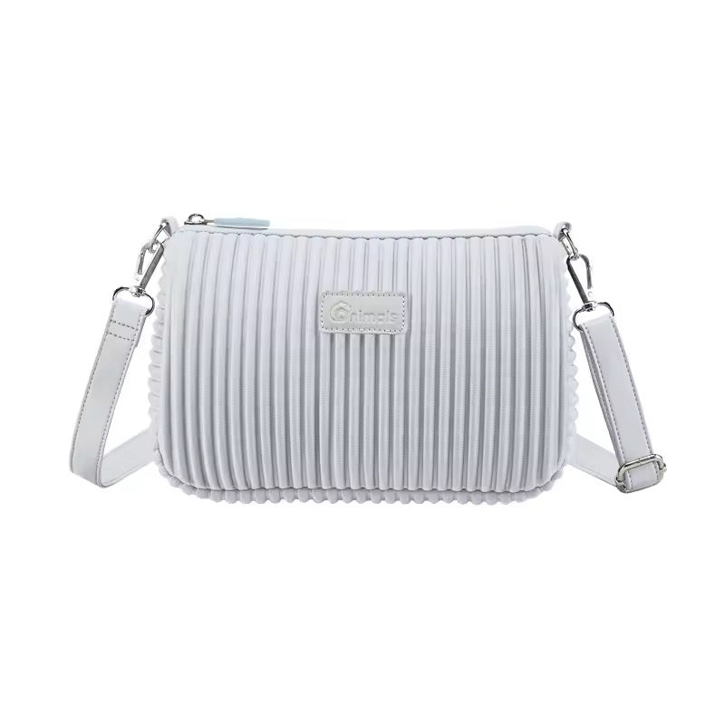 Pleated Crossbody Bag Lightweight Everyday Shoulder Purse