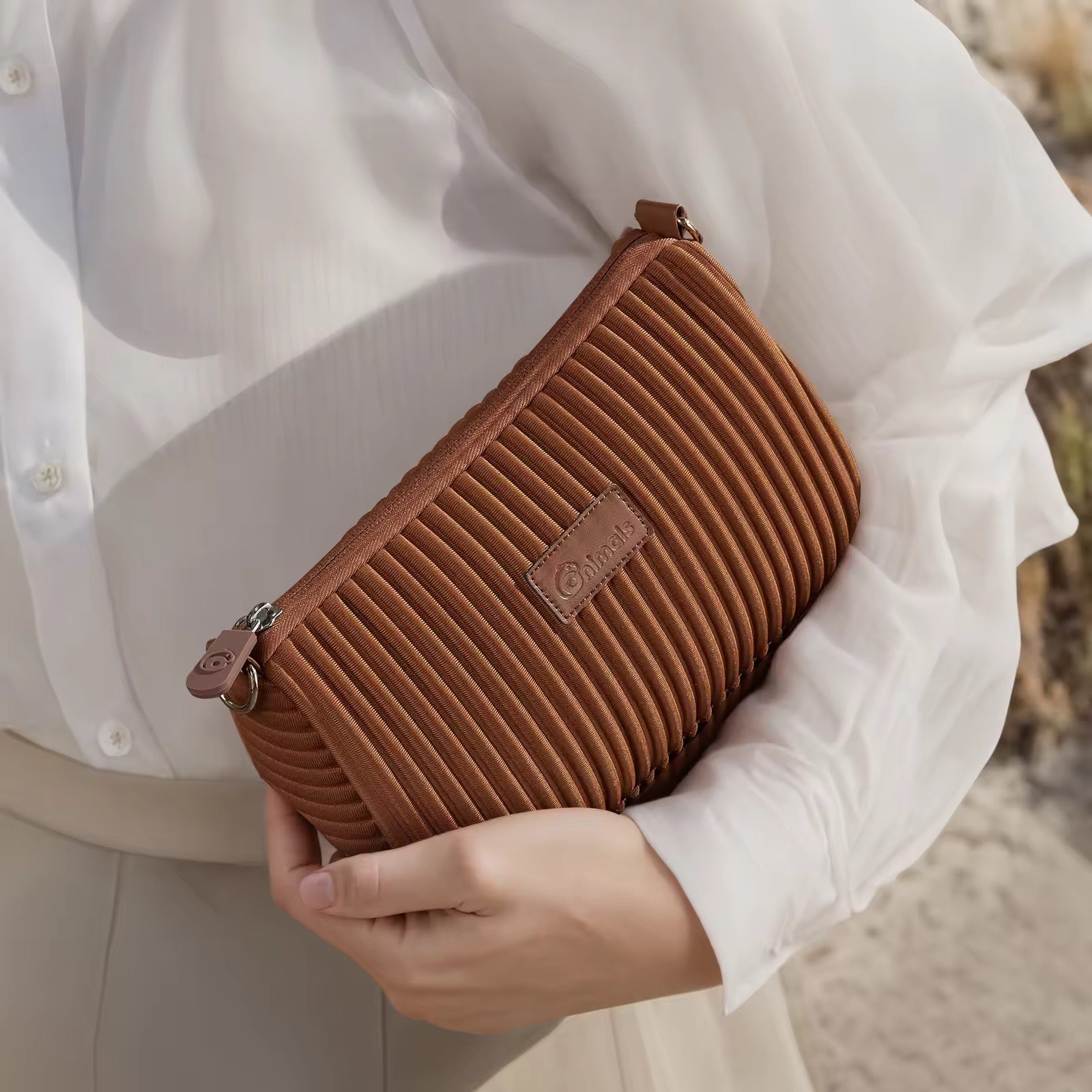 Pleated Crossbody Bag Lightweight Everyday Shoulder Purse