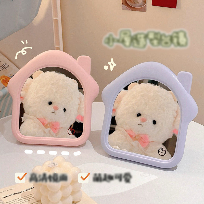 Kawaii House-Shaped Vanity Mirror Cute Desktop Makeup Mirror