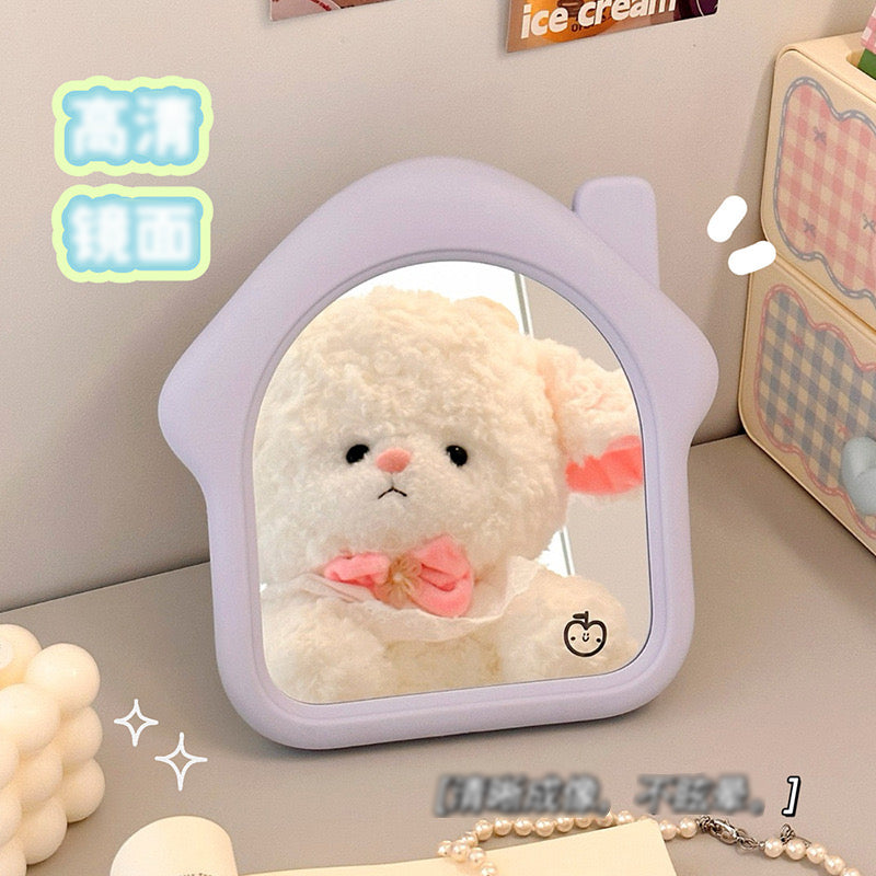 Kawaii House-Shaped Vanity Mirror Cute Desktop Makeup Mirror