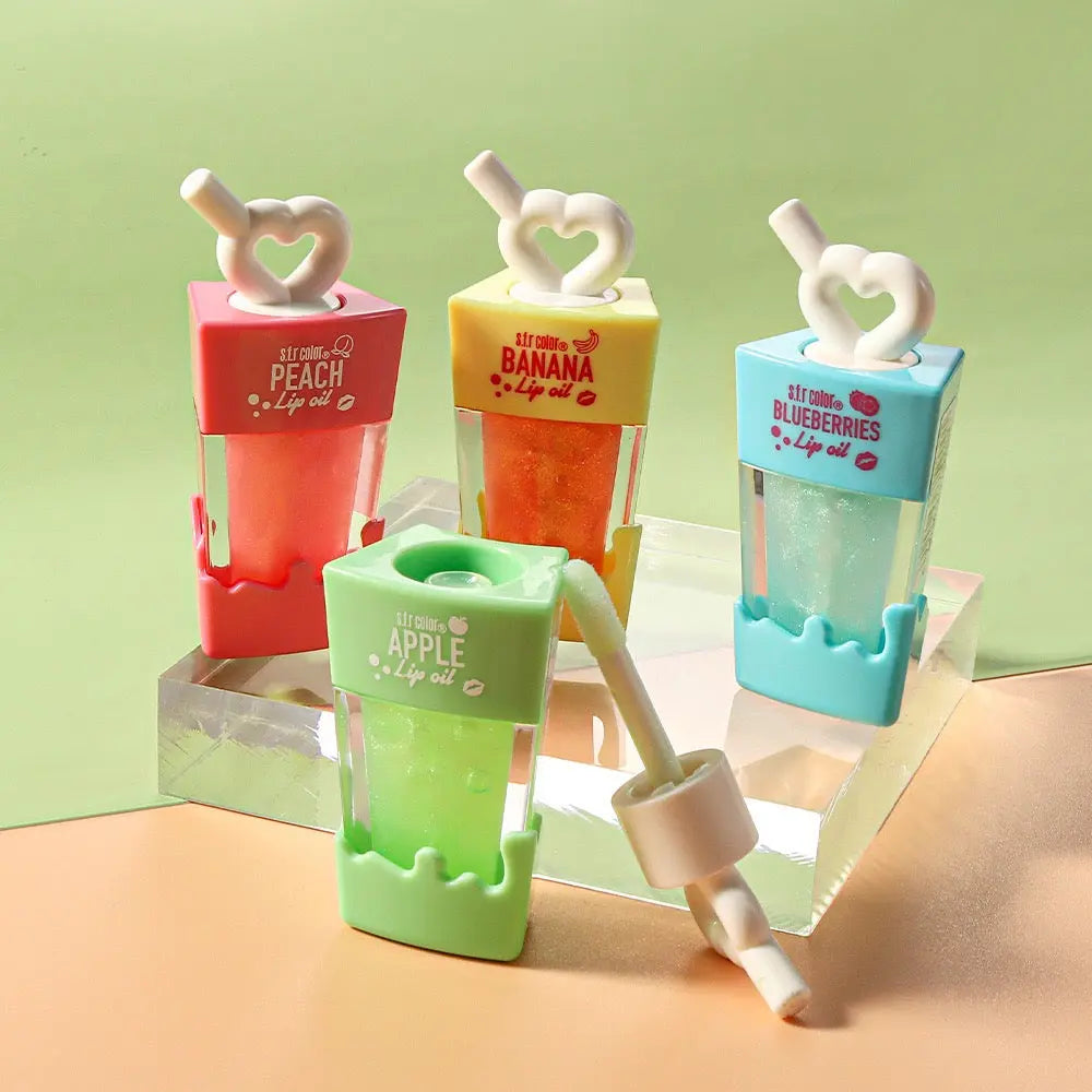 Fruit Glitter Lip Oil Moisturizing Shimmer Lip Gloss