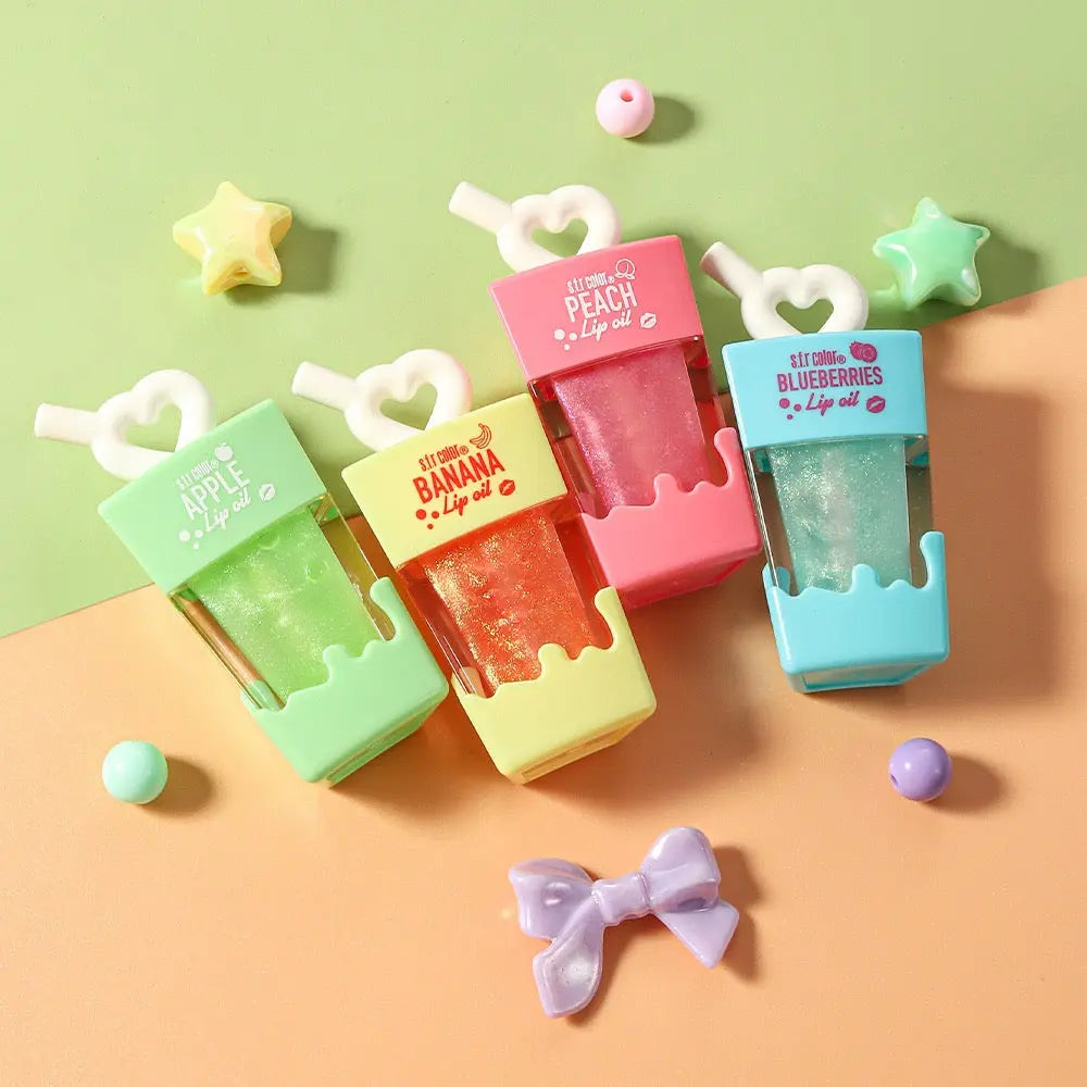 Fruit Glitter Lip Oil Moisturizing Shimmer Lip Gloss