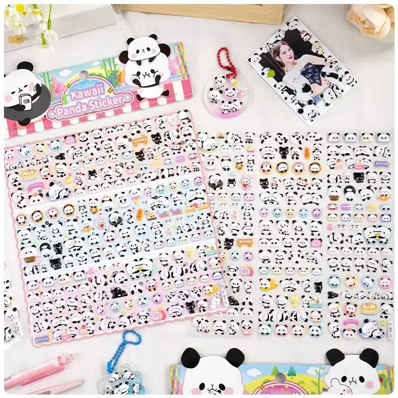 Kawaii Panda Sticker Set Cute Cartoon Decorative Stickers