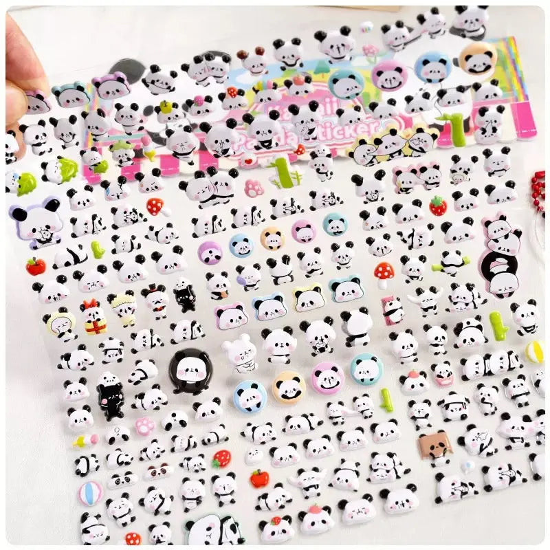 Kawaii Panda Sticker Set Cute Cartoon Decorative Stickers