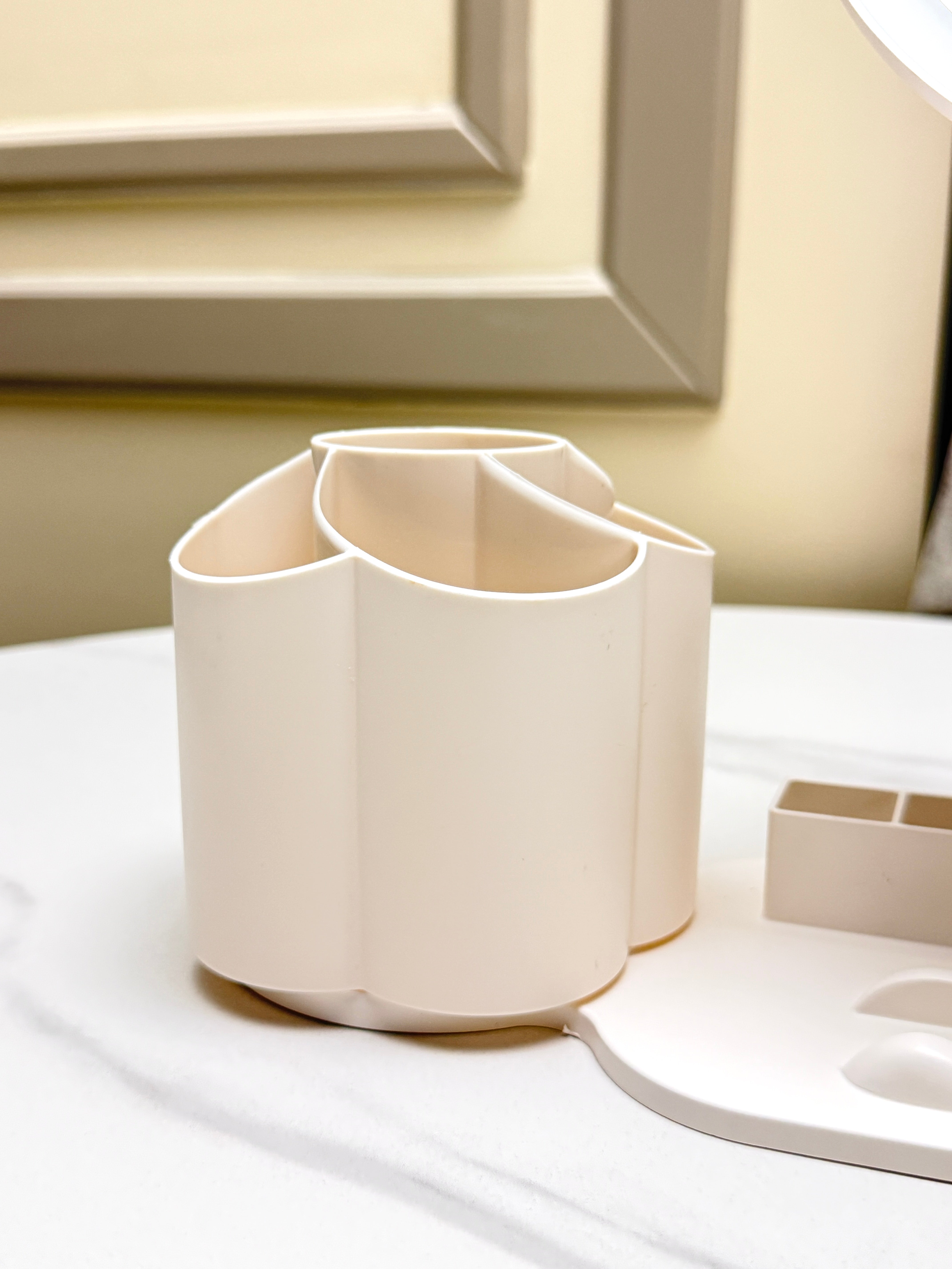 LED Touch Makeup Mirror with Organizer Stand