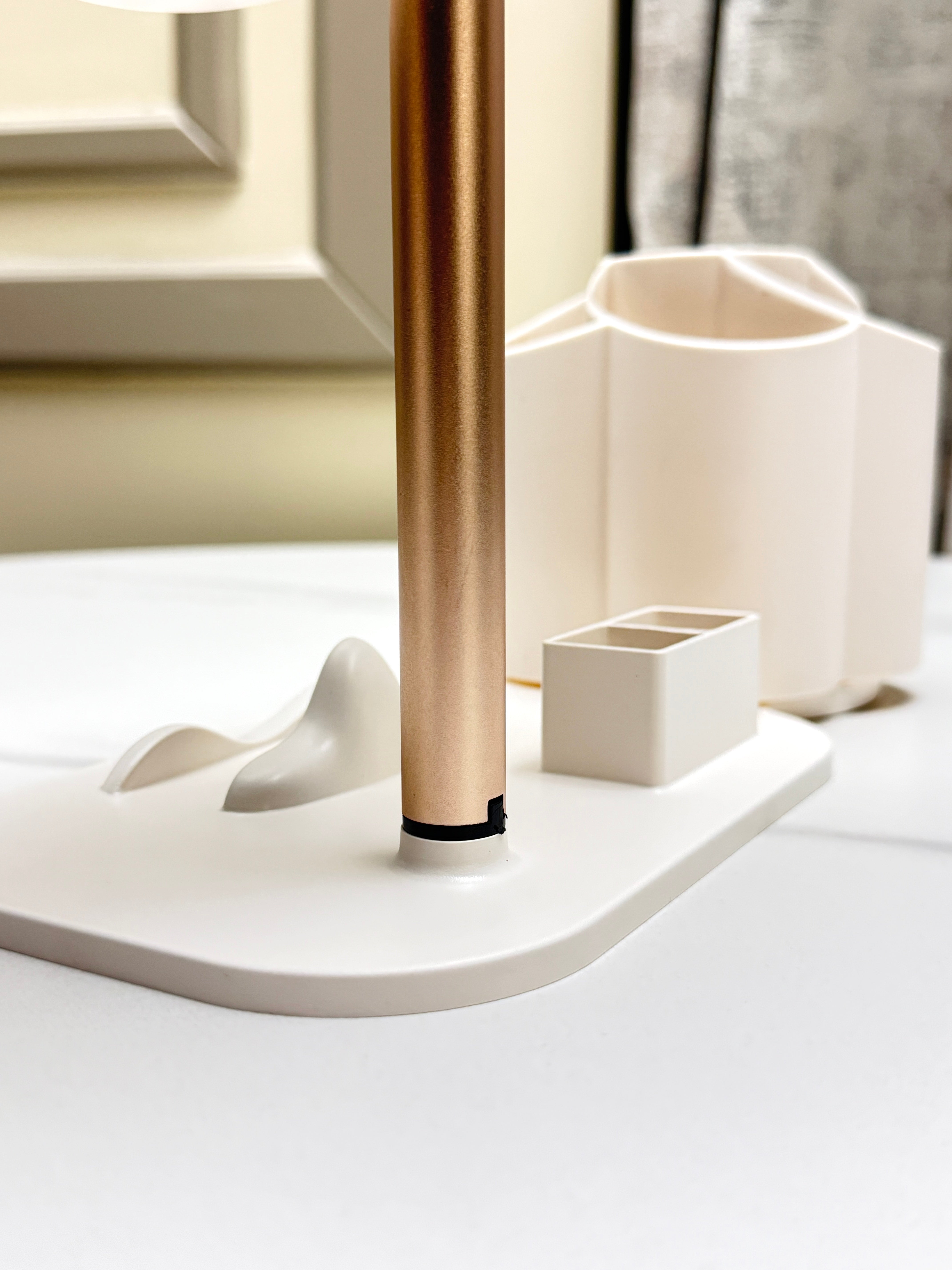 LED Touch Makeup Mirror with Organizer Stand